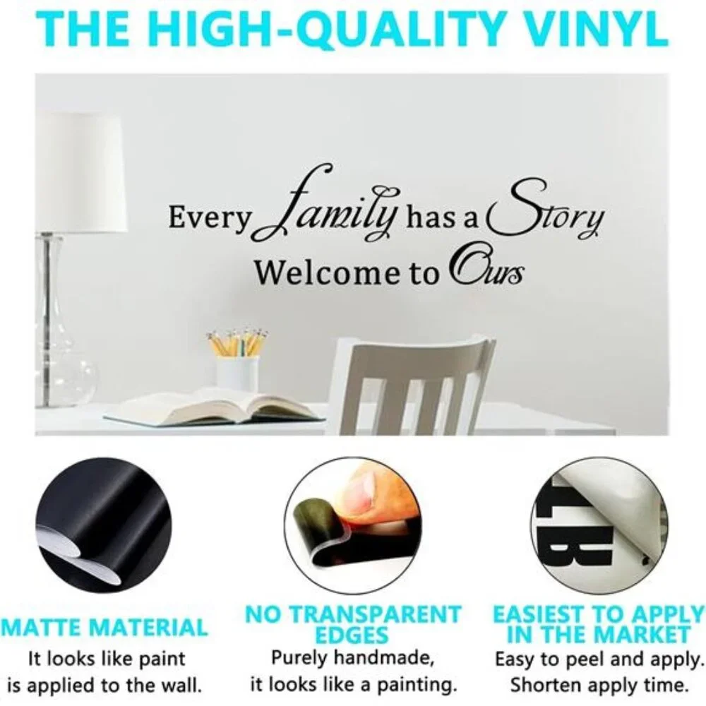 Family Wall Stickers Inspirational Quotes Vinyl Art Decals Home Bedroom Living R